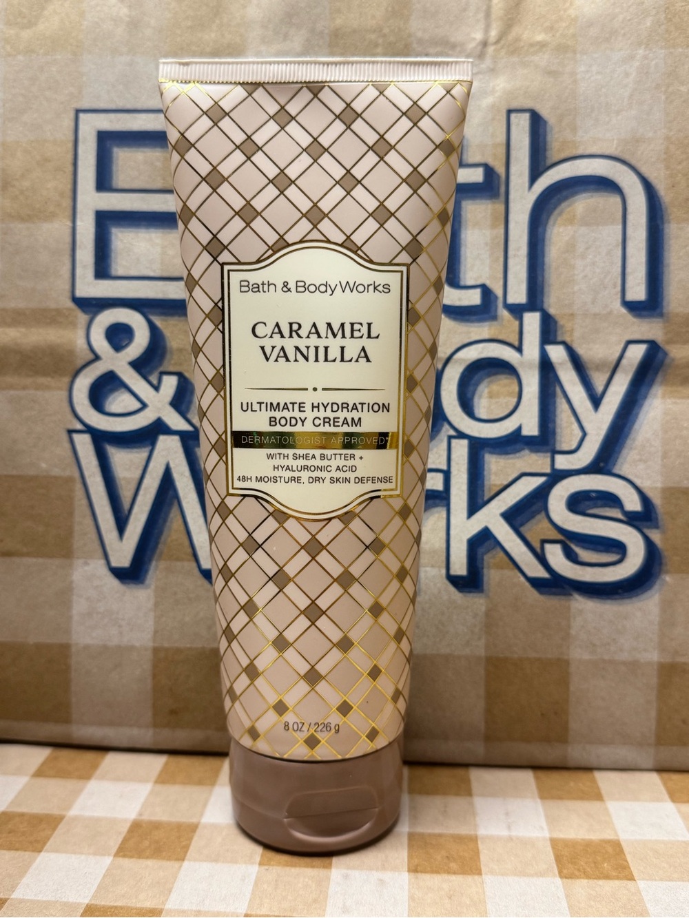 NEW B&BW Caramel Vanila Body Cream with skin benefits and 48 hour moisture